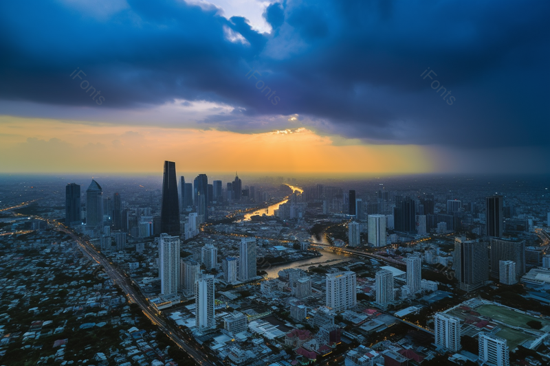 天空乌云下城市建筑高清摄影实拍,高清,摄影图,摄影图片,图片大全,摄影图免费下载
